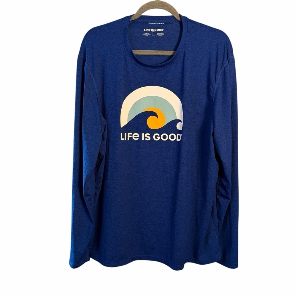 Life Is Good Active Ocean Wave Sun Protection Tee